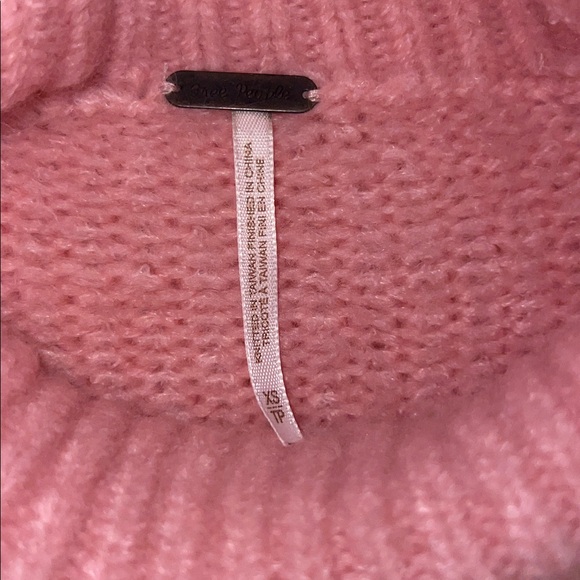 Free People bubblegum Pink bradley pullover mock neck Sweater size xs - Picture 5 of 6